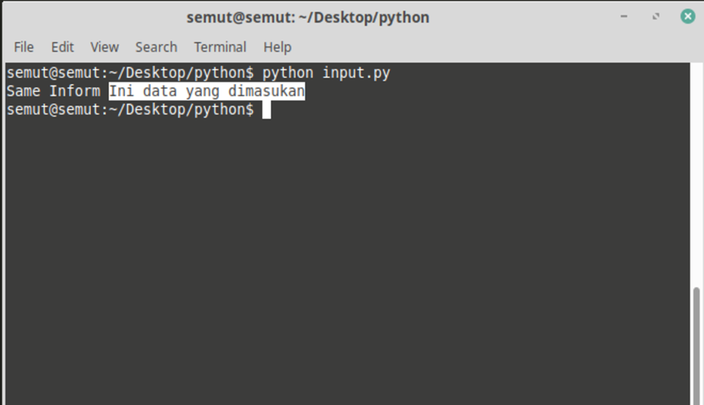 mengelola inputan python